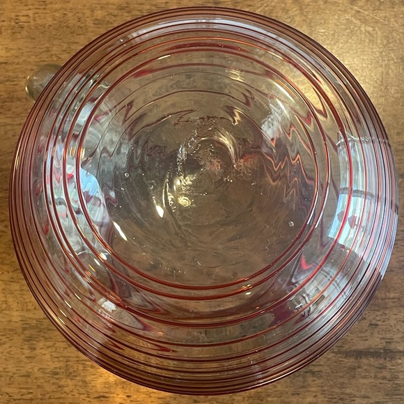 Ruby Red Spiral Glass Pitcher - Picture 6 of 9